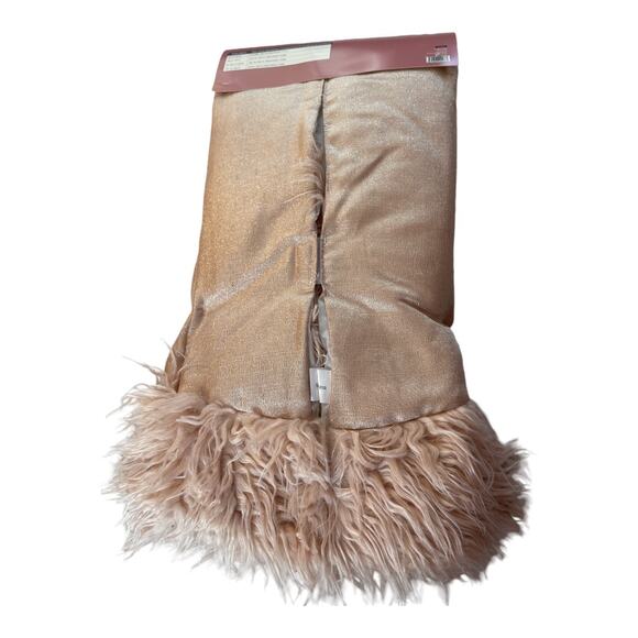 Providence Exclusively At Home New Rose Gold Fringe Tree Skirt 48" Diameter - Picture 4 of 5